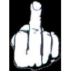 THE FINGER THE BIRD DRIVERS SALUTE YOUR IQ ETC ETC PIN